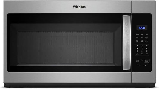 WHIRLPOOL WMH31017HS 1.7 Cu. Ft. 1000W Stainless Over-The-Range Microwave, Stainless Steel