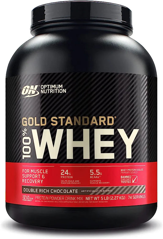Optimum Nutrition Gold Standard 100% Whey Protein Powder, Double Rich Chocolate - 3.89 lb