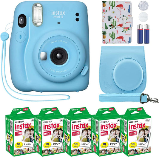 Fujifilm Instax Mini 11 Instant Camera Holiday Bundle (Sky Blue)